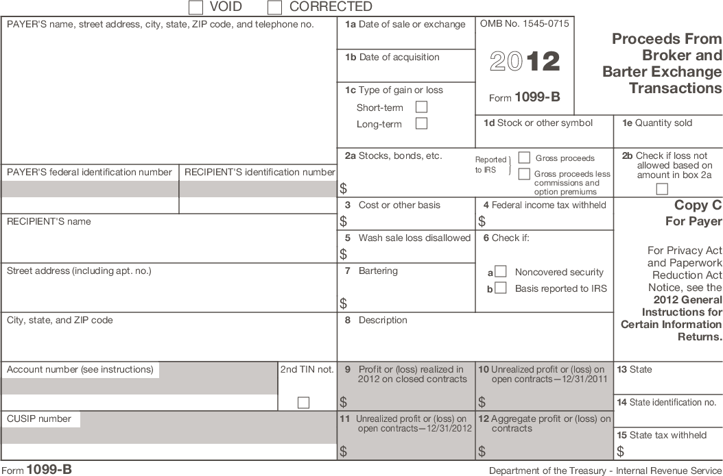 Form 1099-B 2012